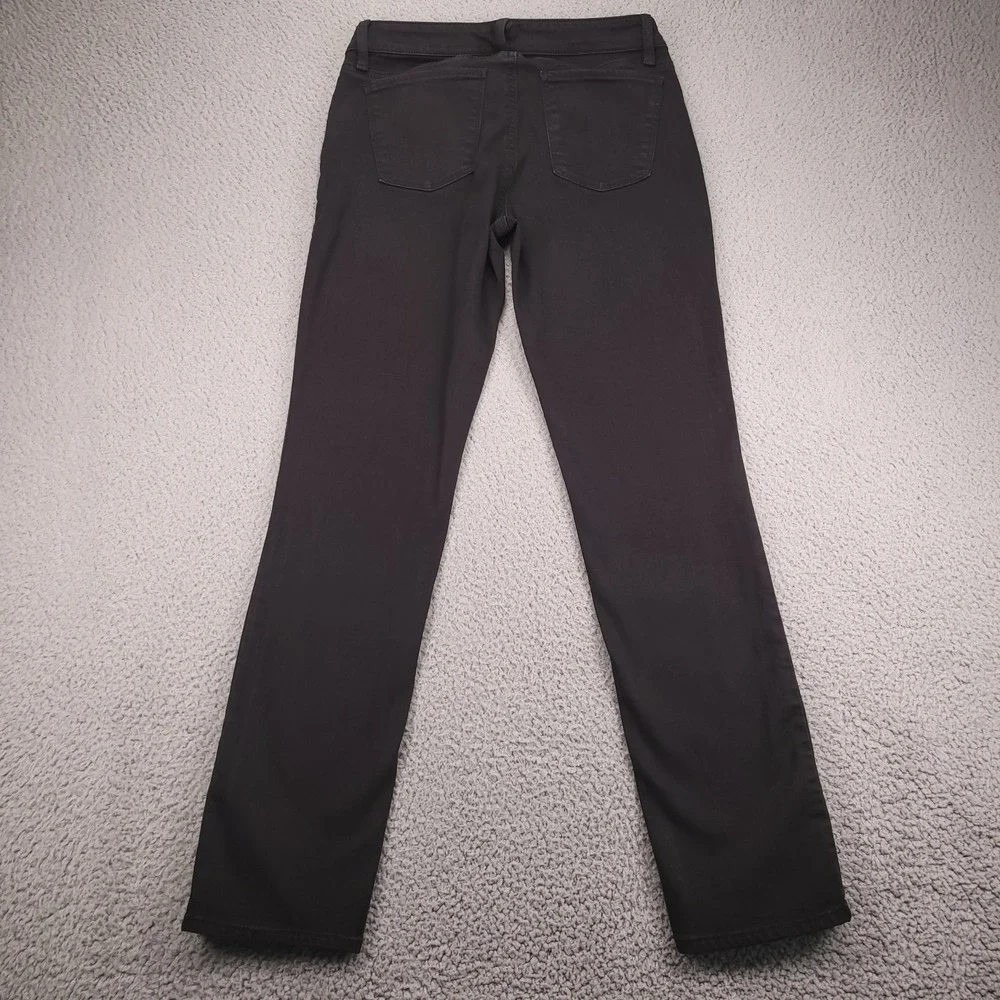 TALBOTS Jeans Size 4 Straight Leg Flawless Five-Pocket Black Denim 28x30